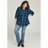 ellos Women's Plus Size Plaid Flannel Shirt - 4 of 4