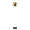 FC Design Modern Standing Adjustable Floor Lamp with Metal Dome Shade and Black Marble Base in Brass Gold Finish - Brass Gold - 4 of 4