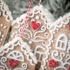 7.25"H Sullivans Christmas Gingerbread House Ornament Set of 4  Brown - 2 of 2
