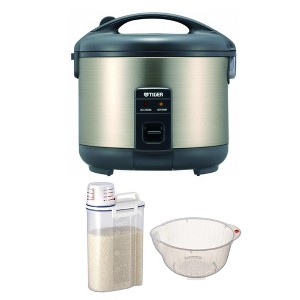Tiger JNP-S15U Stainless Steel 8-Cup Conventional Rice Cooker (Satin) Bundle - 1 of 4