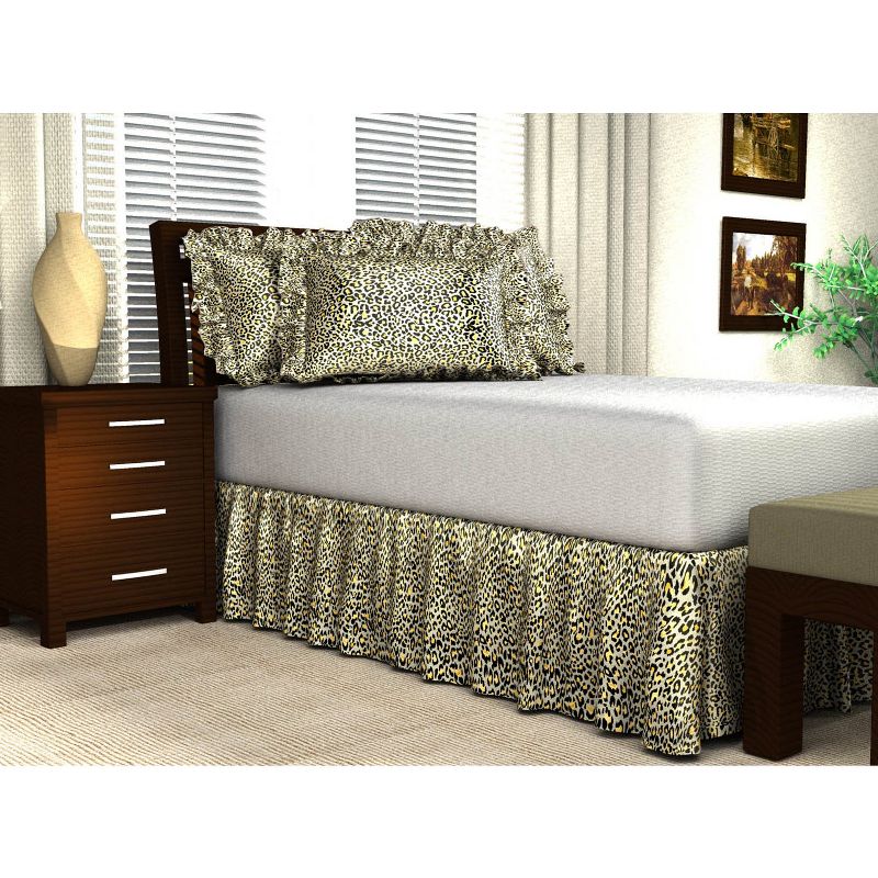 SHOPBEDDING Satin Ruffled Bed Skirt with Platform,  Wrinkle Free and Fade Resistant, 1 of 2