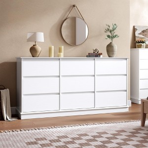 GustoWave 12 Drawer Dresser with Wide Top - Large Wood Chest of Drawers for Bedroom, Living Room, Hallway, Kids Room - 1 of 4