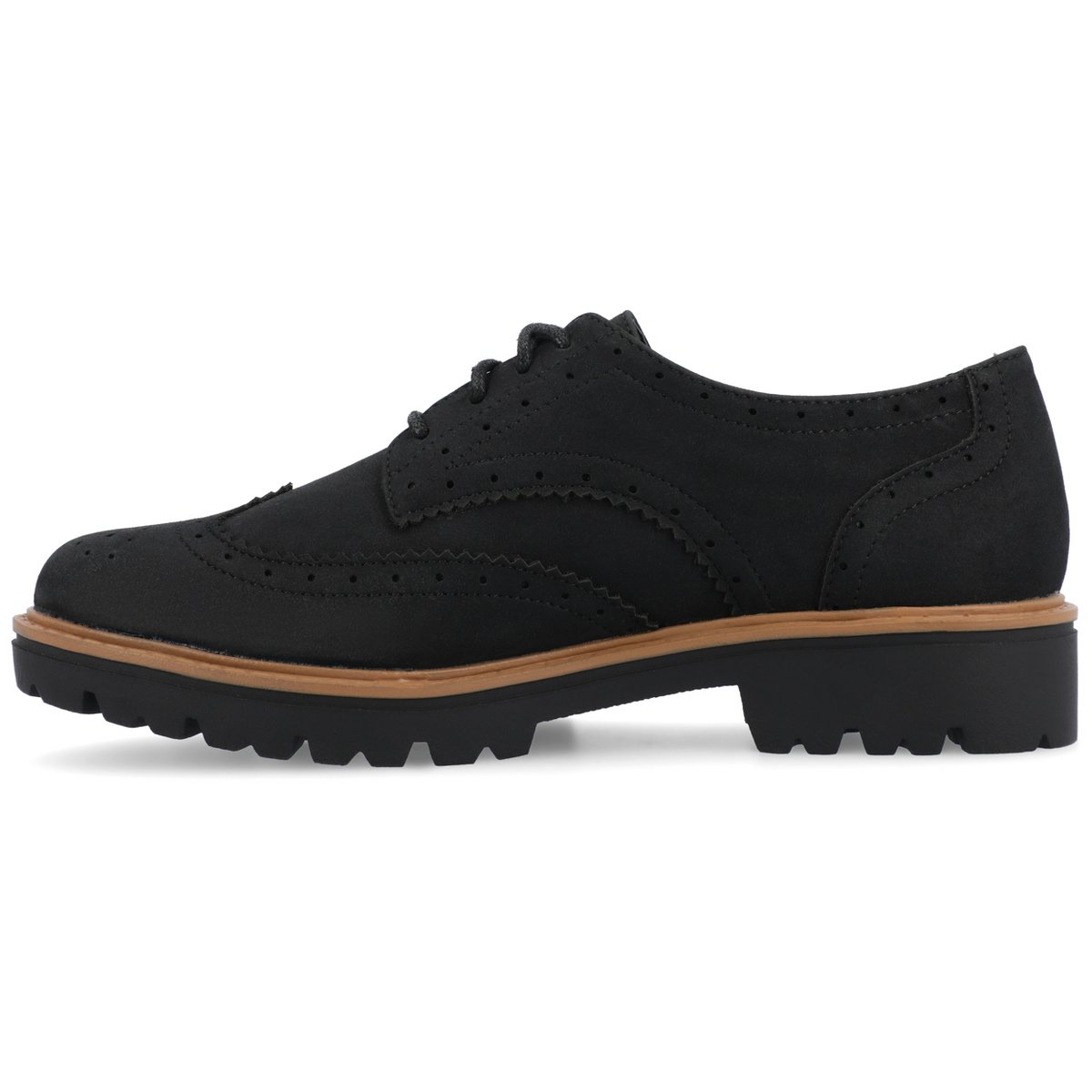 Обувь Journee Collection Women's Claudiya Oxford Flats Black 7 — фото 2