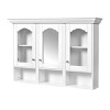 SEVOBAL Bathroom Storage Cabinet Wall Mounted with Mirror Adjustable Shelves and Open Compartments, White, 47.8"*8.9"*32" - 3 of 4