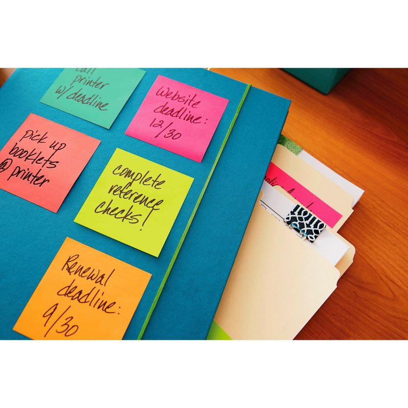 Post-it Original Notes, 3 x 3 Inches, Capetown Colors, Pad of 100 Sheets, Pack of 5, 3 of 6