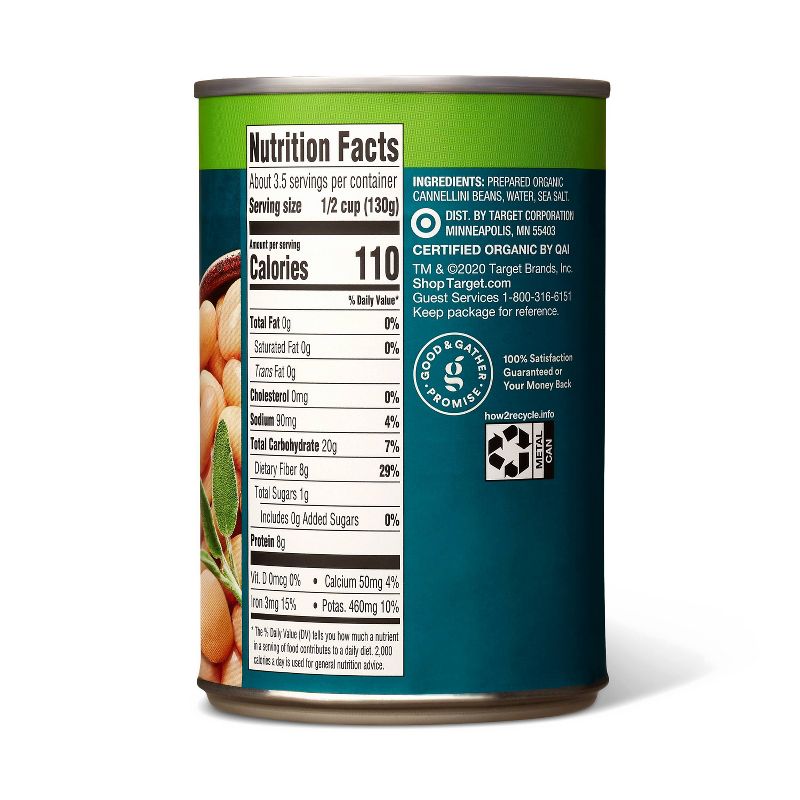 Organic Low Sodium Cannellini Beans - 15oz - Good &#38; Gather&#8482;, 2 of 7