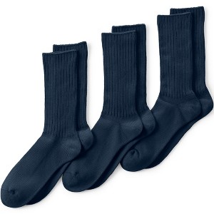 Lands' End Men's Crew Socks 3 Pack - 1 of 2