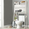 FONTOI Over The Toilet Storage Cabinet with Toilet Paper Stand, Bathroom Organizer with Sliding Door for Bathroom, Laundry, White, 7.8"*60.7"*32.5" - 4 of 4