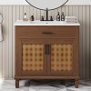 Dexmalle 36"Modern Rattan Bathroom Vanity with Ceramic Sink - 2 of 4