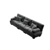 Homy Casa Oversized Pillow Back Sofa with Plush Cushions and Deep Seats for Living Room or Family Space, White - 4 of 4