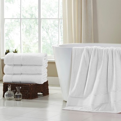 Modern Threads White Cotton SpunLoft Bath Sheet Set 35x66