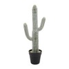 NicBex 24.5"H Artificial Saguaro Cactus in Black Pot Decorative Mini Faux Topiaries for living room, entryway or Office, Green - 4 of 4