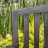 Vynxaria Dark Gray Patio Bench - 48.5" Farmhouse-Style Indoor/Outdoor Seating - 4 of 4