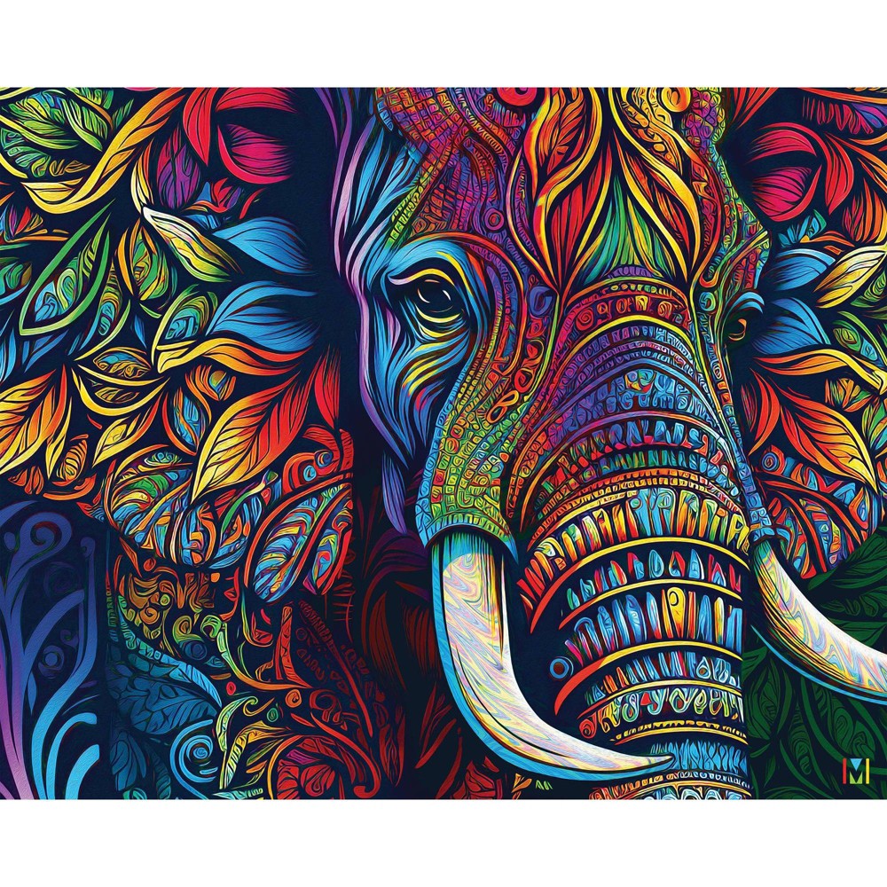Photos - Jigsaw Puzzle / Mosaic Springbok Elephant Mandala Jigsaw Puzzle - 1000pc: Memory Skills, Creative Thinking, Fine Motor Skills 