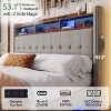 AMERLIFE Bed Frame 53.1"H with Lift Storage, Headboard Storage & RGB LED - 4 of 4