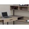 PAGED Simple Modern Computer Desk, Trapezoid Home Office Desk with 4 Storage Drawers, Wooden Desktop and Metal Legs for Office, Study - 2 of 4