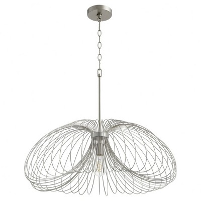 Quorum Lighting Loopy Loop 1 - Light Pendant in  Brushed Silver