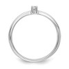 Black Bow Jewelry .03 Carat Diamond Solitaire Ring in Rhodium Plated Sterling Silver - 2 of 4