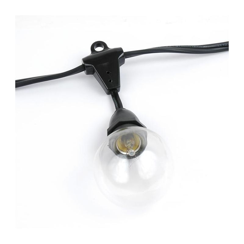 Novelty Lights Globe Outdoor String Lights with 25 suspended Sockets Suspended Black Wire 25 Feet, 5 of 10