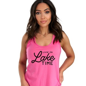 Simply Sage Market Livin' On Lake Time Racerback Tank - 1 of 4
