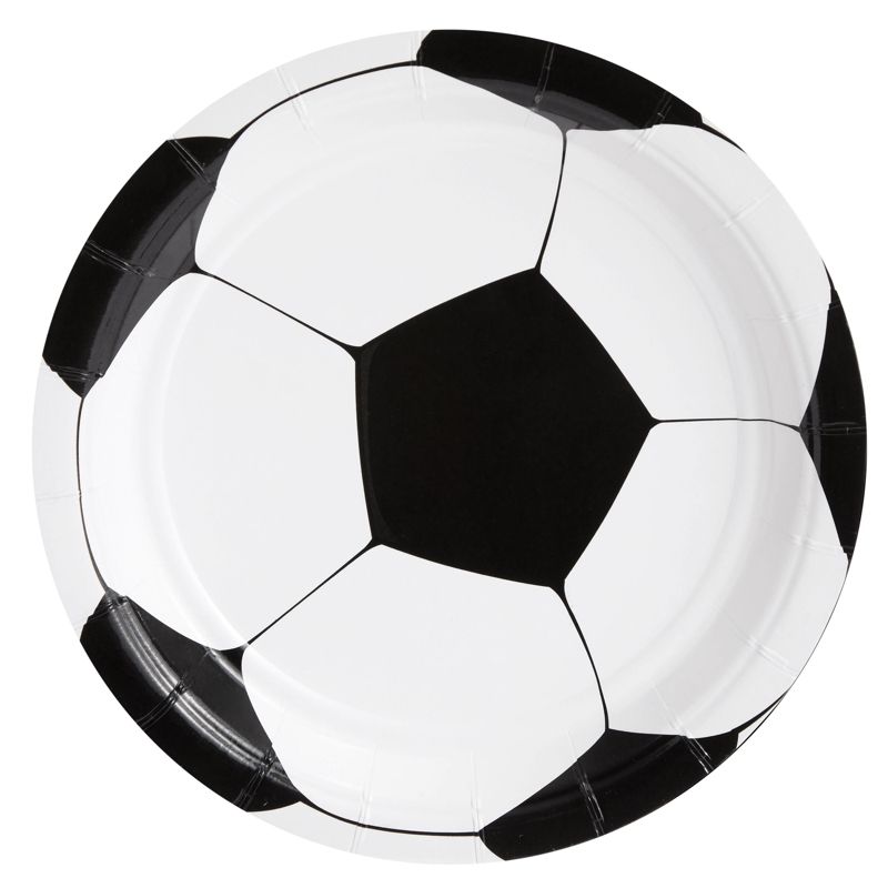Blue Panda 80 Pack Soccer Paper Plates for Sports Themed Birthday Party Supplies, 7 Inches, 5 of 8