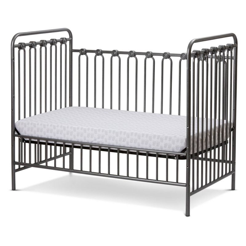 L.A. Baby Napa 3-in-1 Convertible Full Sized Metal Crib - Pebble Gray, 5 of 6