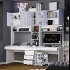 Famapy Multi - Functional Double Desk Computer Desk: Sleek Design,Ample Storage with Hutch, Shared Workspace – Ideal for Home & Office - 3 of 4