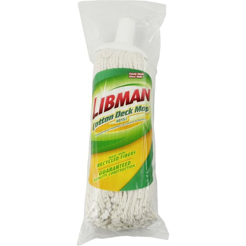 Libman 12.8 in. Deck Cotton Mop Refill 1 pk (6 pk), 1 of 3