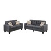 Polyfiber 2pc Sofa Set with Loveseat, Tufted Cushions and Solid Pine Frame for Living Room - 4 of 4