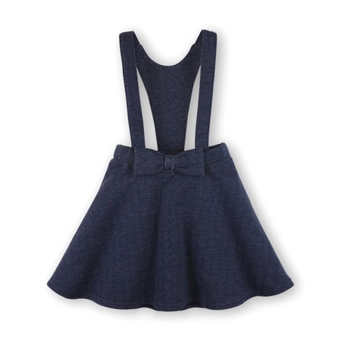 Hope & Henry Girl's Fleece Bow Front Suspender Skirt, Kids : Target