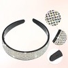 Unique Bargains Women's No Slip Rhinestone Wide-brimmed Headband 4.45"x0.98" White 1 Pc - image 4 of 4