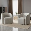 Green Swivel Barrel Accent Chair, Upholstered 360° Rotating Armchair for Living Room, Bedroom, Office, or Waiting Area – No Assembly Needed - 4 of 4