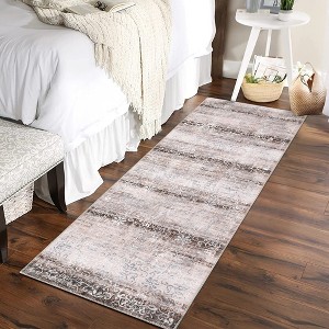 Vintage Floral Rug Distressed Washable Area Rugs for Living Room Bedroom - 1 of 4