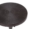 Kate and Laurel Engles Round Metal Drink Table, 10x10x30, Pewter - 3 of 4