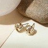 Attop 14K Gold Plated Sterling Silver Post Love Knot Stud Earrings | Gold Earrings for Women - 3 of 4