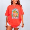 S.W.Smiley Fruits and Stripes - Women's Garment Dyed Graphic T-Shirt - 3 of 4