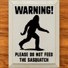 Slickblue Funny Sasquatch Warning Sign, Rustic Knotty Pine, 9x12 Wood Wall Plaque, Multiple Colors - 2 of 3