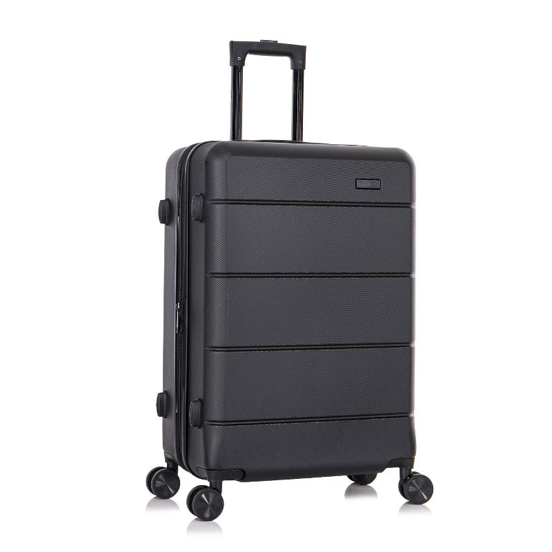 InUSA Elysian Lightweight Hardside Medium Checked Spinner Suitcase, 4 of 22