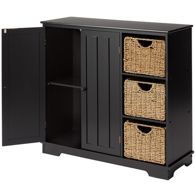 The Lakeside Collection Beadboard Wooden Storage Cabinets