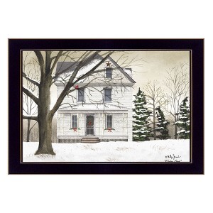 Gulches Modern Elegance Framed Print, "Winter Porch" Wall Art, Black Frame - 1 of 4