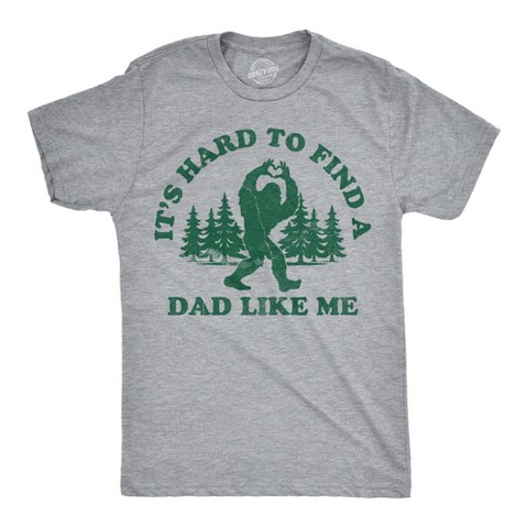 Мужские футболки Crazy Dog T-Shirts, Inc. Mens Funny T Shirts Its Hard to Find A Dad Like Me Sarcastic Bigfoot Graphic Novelty Tee for Men - Crazy Dog Men's T Shirt Gift for Dad Light Grey XL
