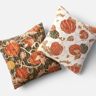 Printed Pumpkin Square Throw Pillow - Threshold™