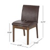 Set of 2 Upholstered Dining Chair with Fabric and Rubber Wood-Christopher Knight Home - image 4 of 4