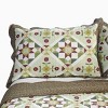 Slickblue 3PC Vermicelli Quilted Quilt Set Full/Queen — Cotton Plaid or Geometric Design, 2 Shams - 3 of 4