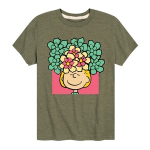 Boys' - Peanuts - Sally Flowers Short Sleeve Graphic T-Shirt - 1 of 4