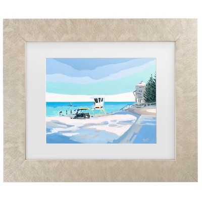 Trademark Fine Art - Meredith Howse Cottesloe Beach Matted Framed Art 