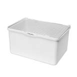 Medium Stacking Bin with Lid Clear/White - Madesmart