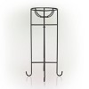 24" Metal Gazing Globe Stand - Alpine Corporation: Pedestal Display for Outdoor Decor, Black Finish - 3 of 4