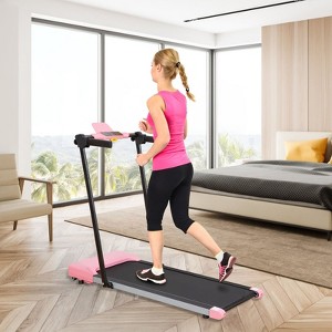 PAGED Portable Treadmill, Foldable Walking Pad Treadmill with LED Display and Wheels, Exercise Equipment for Walking & Running, Max 300 LBS - 1 of 4