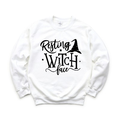 Simply Sage Market Women's Graphic Sweatshirt Resting Witch Face